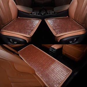 Ensemble de coussins de siège en bambou respirant pour l'été, avec support lombaire en maille pour voiture, 3-4 pièces, forme simple, sans motif, usage général - Product Image 2