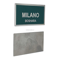 Plaque de nom personnalisée en acier inoxydable écologique |   Étiquette en métal gravée |   Plaque de logo rectangulaire durable et imperméable pour meubles et sacs