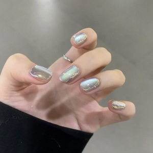 Ins, superventas, uñas postizas de gama alta portátiles, puntas de Aurora de ojo de gato galvanizadas, pegatinas de uñas extraíbles, 30 piezas - Product Image 1