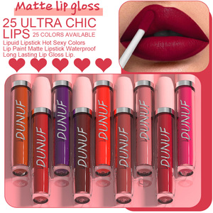 ลิปกลอสเนื้อแมทกำมะหยี่ ติดทนนาน เนียนนุ่มดุจแพรไหม ไม่หลุดง่าย ลิปสติกเนื้อลิควิด แต่งหน้าเซ็กซี่สำหรับผู้หญิง ลิปทินท์ - Product Image 1