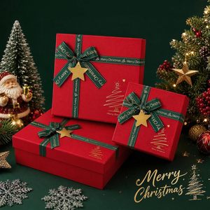 Boîte d'emballage personnalisée avec logo décoratif pour les fêtes de fin d'année, boîte à courrier en papier de Noël, boîte rigide épaisse en carton pour cadeaux de Noël - Product Image 1