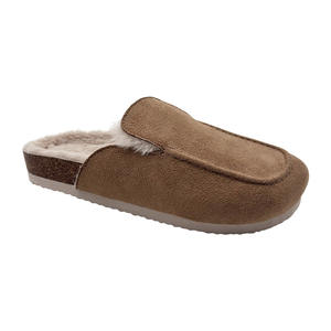 Mocassini da donna in <span class=keywords><strong>Micro</strong></span> camoscio muli in pelliccia sintetica foderata senza schienale <span class=keywords><strong>Slip</strong></span> on ballerine Casual a punta tonda - Product Image 1