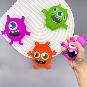High Quality Funny Monsters TPR Flour Stress <b>Ball</b> Super Soft Slow Rebound <b>Squeeze</b> Relief Squishy Toy for Kids Boys and Girls - Product Image 2