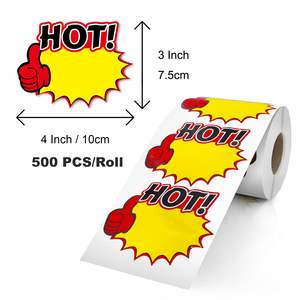 Tùy Chỉnh Tự Dính Trống Bán Sticker Có Thể Ghi Có Thể Tháo Rời Không Thấm Nước Nhãn Starburst Dấu Hiệu Giá Thẻ Sticker Bán Giấy Dấu Hiệu - Product Image 2