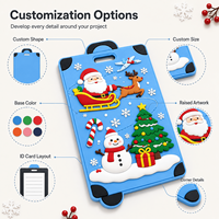 Etiqueta de Equipaje de PVC Suave 2D 3D Navideña al por Mayor, Etiqueta de Viaje de Goma con Logotipo Personalizado en Relieve, OEM ODM para Promoción de Marca B2B