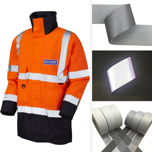 Youguang Hi Vis striscia riflettente argento lavabile poliestere nastro riflettente stampabile caratteristica per abbigliamento di avvertimento