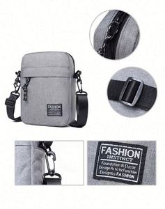 Elegante Bolso Bandolera Mini de Tela Oxford con Cierre de Cremallera, Impermeable, Unisex, para Uso Diario - Product Image 3
