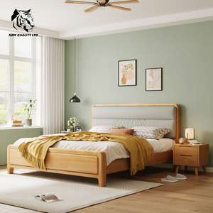 Suministro de fábrica, precio más bajo, personalizable, gran stock, dropshipping, base de cama tamaño queen, nuevo diseño, muebles de dormitorio de madera, cama king de 1.8m - Product Image 2