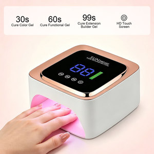 Portable Rechargeable UV LED Nail Lamp <b>Red</b> Light Intelligent Sensor Cordless Gel Polish Curing Lamp Wholesale - Product Image 1