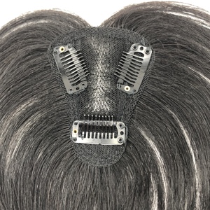 CA à la mode Remy chinois Topper cuticule aligné dentelle fermeture pour femmes femmes toupet frange suisse dentelle Base remplacement - Product Image 3