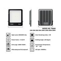 Reflector LED TG020 de 200w 300w para Estadios de Fútbol y Campos Deportivos, Se Proporciona Muestra de Reflector para Fútbol