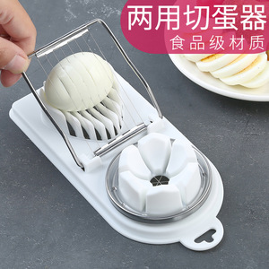 Cortador de huevos multiusos para huevos frescos y huevos centenarios, cortador manual con marco de acero inoxidable y base de plástico, origen Yiwu - Product Image 5