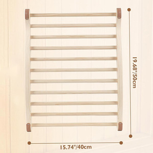 Respaldo de madera maciza para sauna, en forma de onda, material natural, almohadillas antideslizantes para accesorios de sala de sudoración - Product Image 2