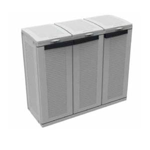 ตู้เก็บขยะเรซิ่น 3 ประตู รุ่น TERRY - 1102765 สำหรับการแยกประเภทขยะ - EAN 8005646027659 ถังขยะสำหรับรวบรวมขยะ - Product Image 1