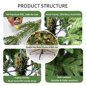 Consegna Rapida, Disponibile in Magazzino, Albero di Natale Artificiale in PE Puro, Realistico Abete di 2,3m, Ignifugo, Certificato UL, Sapin De Noel - Product Image 2