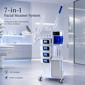 Appareil esthétique multifonction 7 en 1 à écran tactile numérique, vaporisateur facial avec loupe et serviette, spa facial - Product Image 1