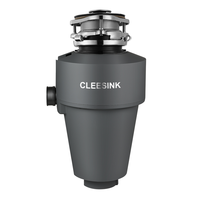 Penghancur Sampah Makanan Listrik Rumah Tangga 1HP, Motor DC Stainless Steel, Teknologi Peredam Suara, Kapasitas 1250ml