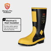 Bottes de pompier professionnelles type JN, embout en acier anti-écrasement, bottes de sécurité pour pompiers, fourniture directe d'usine, OEM