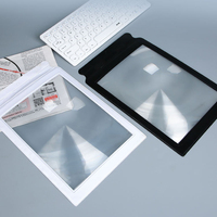 BIJIA 3X Grossissement PVC Feuille Loupe Pleine Page Lentille Fresnel Lentille Convexe Personnalisable OEM Support