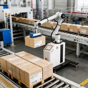 Robot collaboratif automatique, palettiseur robotique, bras de cobot, automatisation de la palettisation et de l'empilage pour les boîtes et les cartons avec pince - Product Image 3