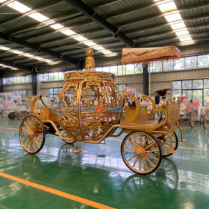 Outdoor Park Golden Pumpkin Carriage For Rural Tourism Sightseeing And Beautiful Direct Factory Support Customization - Product Image 5