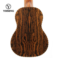 Nouvel Arrivage Style Tendance Ukulélé Acoustique en Ziricote Massif pour Débutants avec Touche en Palissandre Artificiel - Vente Directe Usine