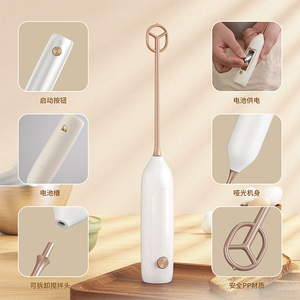 Espumador de Leche Eléctrico de Mano Chef Season Show, 100W, 3 Velocidades, Blanco, Para Uso en la Cocina - Product Image 4