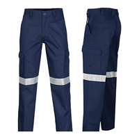 Pantalon de Travail Respirant 100% Coton avec Bandes Réfléchissantes, Pantalon de Travail Personnalisé, Uniformes de Travail pour la Construction