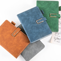 Carnet de conférence de qualité supérieure pour bureau, format A5, avec fermoir magnétique en forme de U minimaliste haut de gamme