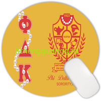 Tapis de souris personnalisé avec motif de cercle de la sororité Sigma Gamma Rho, base en caoutchouc antidérapante, tapis de souris pour ordinateur