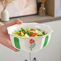 Bol à dessert en céramique personnalisé de 6 pouces, style moderne minimaliste, pour les fêtes arabes, avec logo personnalisé, compatible micro-ondes