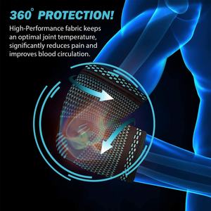 ZJGK fabrika sıcak satış örme kol kollu sıkıştırma dirsek <span class=keywords><strong>Brace</strong></span> dirsek desteği kadınlar erkekler için - Product Image 2