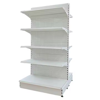 Présentoir en acier simple/double face pour magasin de détail Étagères en gondole alimentaire d'une capacité de 120kg pour articles d'épicerie et de supermarché