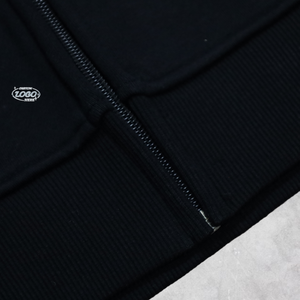 Sudadera con capucha de forro polar para mujer, de alta calidad, con doble cremallera, lavada, con logotipo personalizado bordado, color liso, 100% algodón, al por mayor - Product Image 6