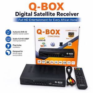 Récepteur satellite décodeur numérique Q-Box Full HD 1080P DVB-S2 T2 Combo avec WiFi pour le Ghana - décodeur combo DVB-T2-S2 - Product Image 1