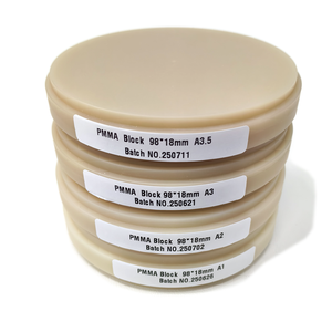 قرص <span class=keywords><strong>PMMA</strong></span> أحادي الطبقة للأسنان الوردية الشفافة البيضاء A1-D4، مواد تبييض وتركيبات أسنان مؤقتة للتيجان والجسور والأسنان الاصطناعية للمختبرات والعيادات - Product Image 2