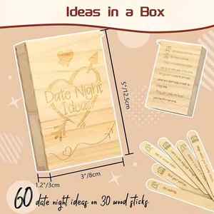 Новобрачная, жена, муж, романтическая деревянная коробка 60 идей для свидания, секс-игры для взрослых, игрушки для пар, игры, подарок на свидание, ночь - Product Image 2