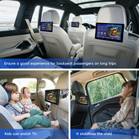 Podofo Écran IPS portable de 9/10 pouces pour appuie-tête de voiture, lecteur radio vidéo, moniteur de voiture, CarPlay sans fil, Android Auto, BT