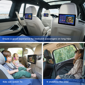 Podofo 9/10 inch IPS màn hình Xách Tay Xe tựa đầu máy tính bảng đài phát thanh Video Player Car Monitor không dây Carplay Android Auto BT FM - Product Image 5