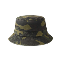 Fabricante logotipo personalizado Camo cubo sombrero pescador hombres sol pesca gorra camuflaje cubo sombrero