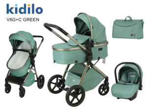 Produits pour bébés Kidilo Premium, poussette Kidilo avec <span class=keywords><strong>nacelle</strong></span> intégrée, comprend un siège auto - Product Image 5