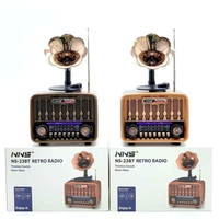 Radio Multi Band Home Fm Am Sw dengan Baterai Isi Ulang Terpasang, Bentuk Menarik, Radio NS-23BT
