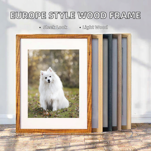 Europe Style Custom Size MDF Wood Modern Creative Durable Lightweight A4 4X6 5X7 <b>Black</b> UV Printed Vertical Wall Mount <b>Frame</b> - Product Image 2