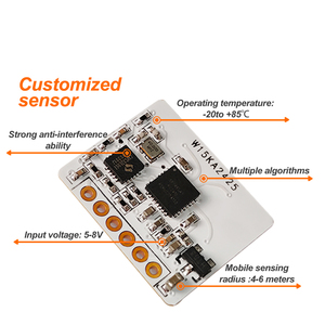 Módulo de <span class=keywords><strong>sensor</strong></span> de radar de detección de micromovimiento de largo alcance y alto rendimiento de 24GHz, alta sensibilidad para identificar múltiples objetivos - Product Image 1