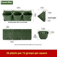 Grand mur de plantes de verdissement vertical tridimensionnel Pot de gallon suspendu multicouche Boîte de forêt à plusieurs niveaux Plante artificielle