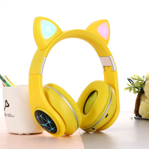 New Arrival RGB Mèo Tai Tai nghe không dây với mic 7.1 Stereo âm nhạc BT 5.0 Tai nghe hỗ trợ điều khiển ánh sáng màu tai nghe - Product Image 3