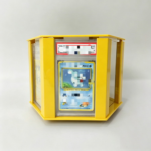 Wholesale High Quality Rotating Acrylic Display <b>Stand</b> Custom Easy Assembly Trading Card Grading Slab For <b>Desktop</b> Display - Product Image 1