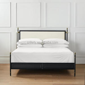 Meubles à cadre métallique de Style américain, chambre à coucher, maison, <span class=keywords><strong>lit</strong></span> rembourré, <span class=keywords><strong>lit</strong></span> à <span class=keywords><strong>baldaquin</strong></span> de luxe, offre spéciale - Product Image 4