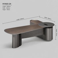 Sistema de Mesa Ejecutiva de Alta Gama con Acabado a Base de Agua, Tablero E1, Gabinete de Almacenamiento Lateral, Escritorio para Gerente o Director Ejecutivo